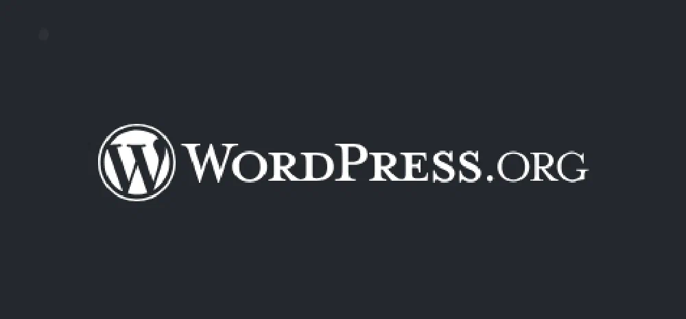 Logo of WordPress.org, the white circled W glyph with the WordPress.org wordmark on a dark slate background.