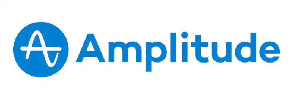 Amplitude product analytics logo, with a circled 'A' waveform glyph beside the blue 'Amplitude' wordmark.